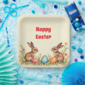 Easter Little Rabbits  Populair Collectie Papieren Bordje (Feest)