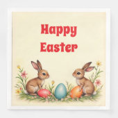 Easter Little Rabbits Populair Collectie Servet (Voorkant)
