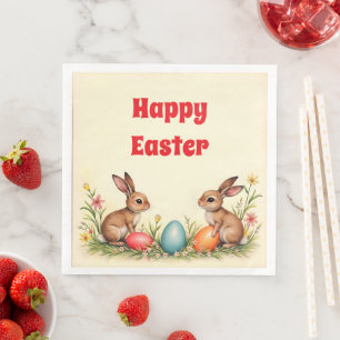 Easter Little Rabbits Populair Collectie Servet
