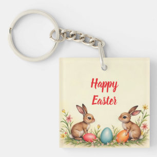 Easter Little Rabbits  Populair Collectie Sleutelhanger