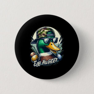 Easter Mallard Duck De jacht is op Pasen Camo Duc Ronde Button 5,7 Cm