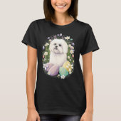 Easter Maltese dog Bunny Eggs Dog on Easter Maltes T-shirt (Voorkant)