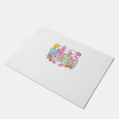 Easter Mama Bunny Ears Coquette Bow Easter Rabbit  Deurmat (Schuin)