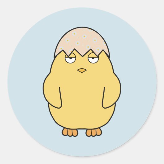 Easter Meh Chick 1 Ronde Sticker (Voorkant)