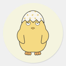 Easter Meh Chick 2 Ronde Sticker