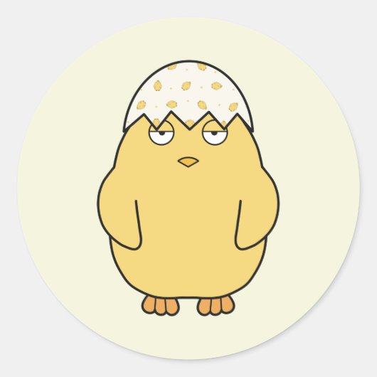 Easter Meh Chick 2 Ronde Sticker (Voorkant)