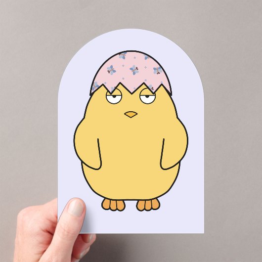 Easter Meh Chick 3 Acryl Uitnodigingen (Insitu (Draagbaar))