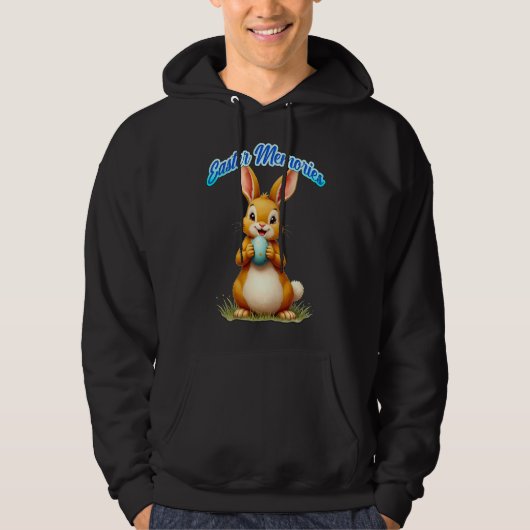 Easter Memories – Cute Bunny Illustration camiseta Hoodie (Voorkant)