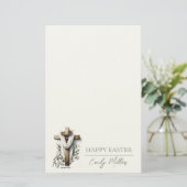Easter Morning Cross with Crown of Thorns Briefpapier (Staand voorkant)