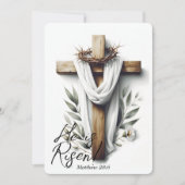 Easter Morning Cross with Crown of Thorns  Feestdagenkaart (Voorkant)