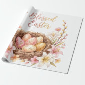 Easter Nest with Eggs Cadeaupapier (Uitgerold)