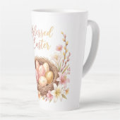 Easter Nest with Eggs Latte Mok (Rechterhoek)