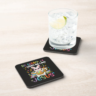 Easter No Bunny Loves Me Like Jesus Christian Bier Onderzetter