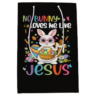 Easter No Bunny Loves Me Like Jesus Christian Medium Cadeauzakje