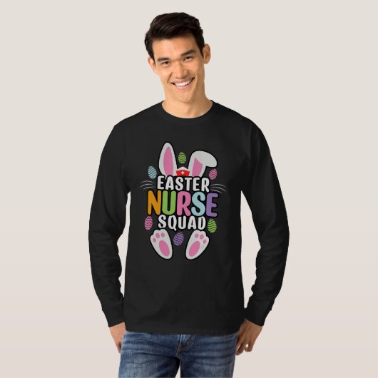 Easter Nurse Squad Crew Group Team Bunny Eggs Matc T-shirt (Voorkant volledig)