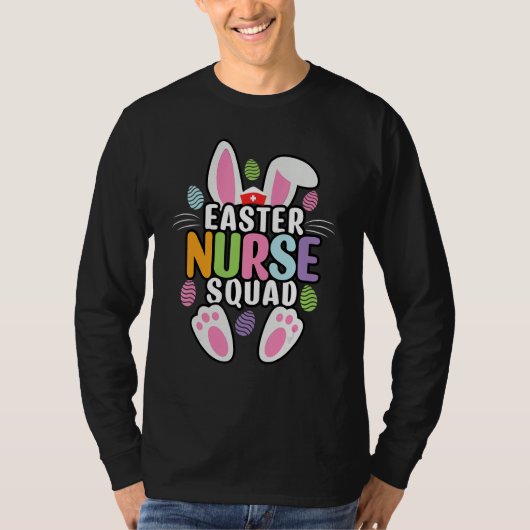 Easter Nurse Squad Crew Group Team Bunny Eggs Matc T-shirt (Voorkant)