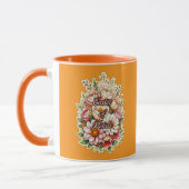 Easter of Petals – Floral Bunny Art - caneca Mok (Links)