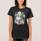 Easter Old English Sheepdog Bunny Eggs Dog on East T-shirt (Voorkant)