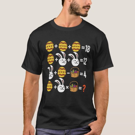 Easter Order of Operations Quiz Math Teacher easte T-shirt (Voorkant)