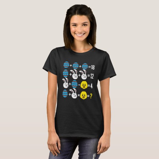 Easter Order of Operations Quiz Math Teacher easte T-shirt (Voorkant volledig)