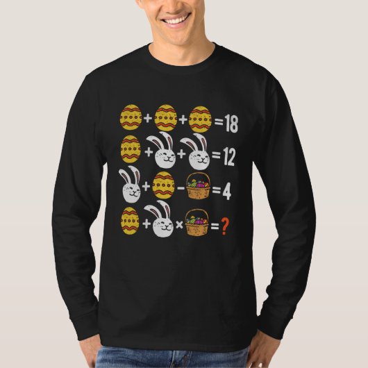 Easter Order of Operations Quiz Math Teacher easte T-shirt (Voorkant)