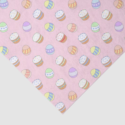 Easter Party Cakes and Eggs Cute Pattern Tissuepapier (Detail)
