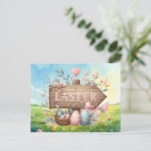 Easter Party Invitation card  Briefkaart (Staand voorkant)