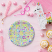 Easter Pastel Abstract Party Paper Plates Papieren Bordje (Feest)