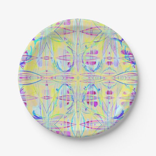 Easter Pastel Abstract Party Paper Plates Papieren Bordje (Voorkant)
