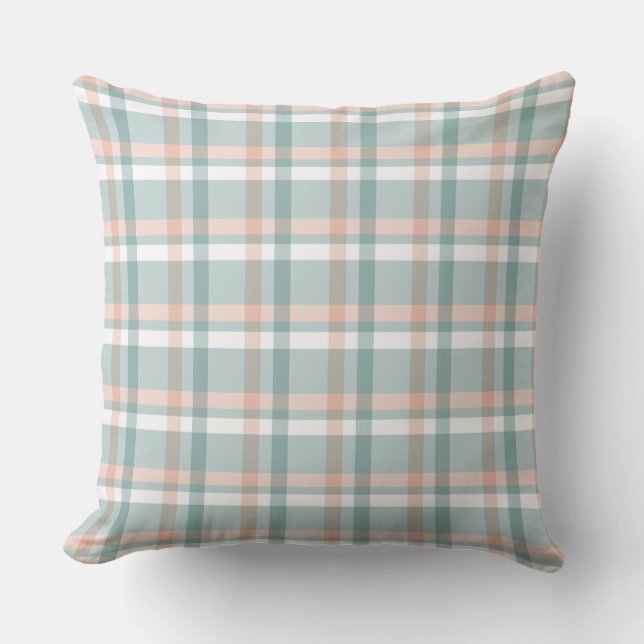 Easter Pastel Gingham Throw Pillow Buitenkussen (Voorkant)