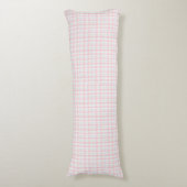 Easter Pastel Plaid Seamless Fabric – Cute  Lichaamskussen (Voorkant Verticaal)