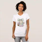 Easter Patchwork Ghost Coquette Bow Goth T-shirt (Voorkant volledig)