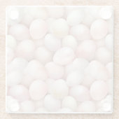 Easter Peach Pink Eggs Glazen Onderzetter (Achterkant)