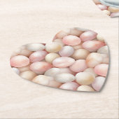 Easter Peach Pink Eggs   Kartonnen Onderzetters (Gekanteld)