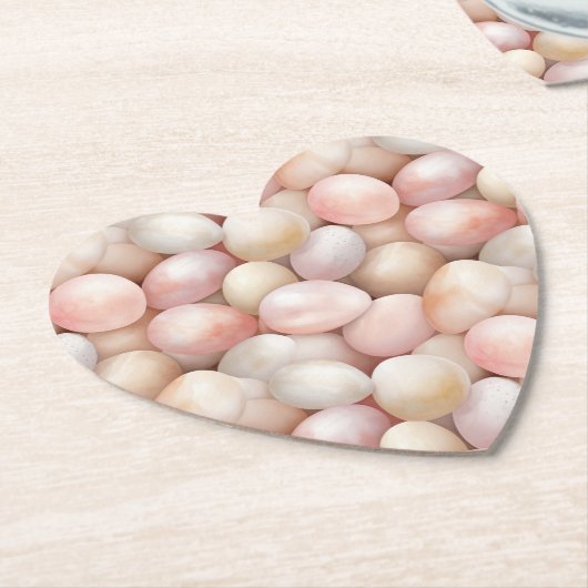 Easter Peach Pink Eggs Kartonnen Onderzetters (Gekanteld)