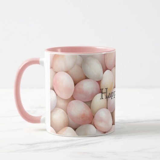 Easter Peach Pink Eggs Mok (Links)