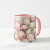 Easter Peach Pink Eggs Mok (Voorkant rechts)