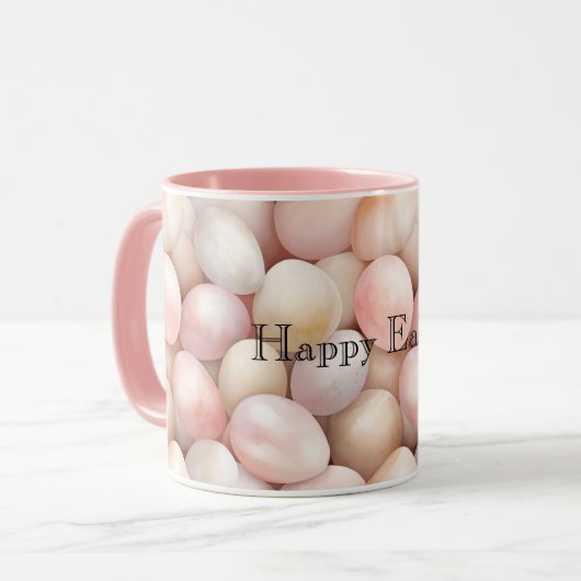 Easter Peach Pink Eggs Mok (Voorkant links)