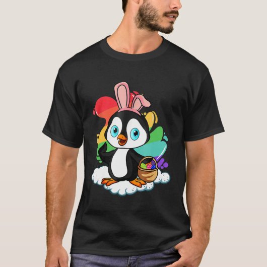 Easter Penguin Easter Hunt Eggs Bunny Penguin  Eas T-shirt (Voorkant)