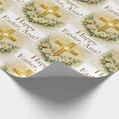 Easter Personalized Christian Cross Wrapping Paper Cadeaupapier (Hoek)