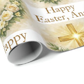 Easter Personalized Christian Cross Wrapping Paper Cadeaupapier (Rol Hoek)