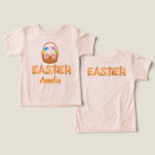 Easter Personalized Toddler T-Shirt (Ontwerp Voorkant & Achterkant)