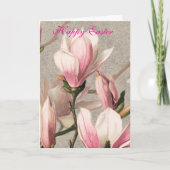Easter Pink Flowers Greeting Kaart (Voorkant)