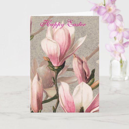 Easter Pink Flowers Greeting Kaart (Orchidee)