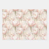 Easter Pink Peach Floral Birthday   Inpakpapier Vel (Voorkant)