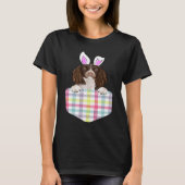 Easter Plaid English Springer Spaniel Bunny Dog In T-shirt (Voorkant)
