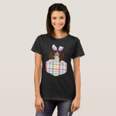 Easter Plaid English Springer Spaniel Bunny Dog In T-shirt (Voorkant volledig)