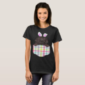 Easter Plaid Newfoundland Bunny Dog In Pocket T-shirt (Voorkant volledig)