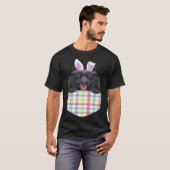 Easter Plaid Schipperke Bunny Dog In Pocket T-shirt (Voorkant volledig)