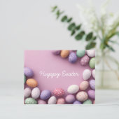 Easter Postcard with Easter Eggs Briefkaart (Staand voorkant)